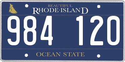 RI license plate 984120