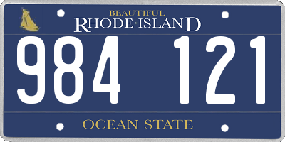 RI license plate 984121
