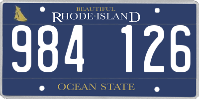 RI license plate 984126