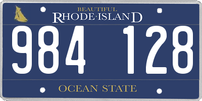 RI license plate 984128