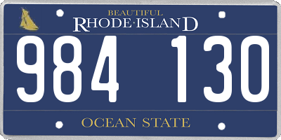 RI license plate 984130