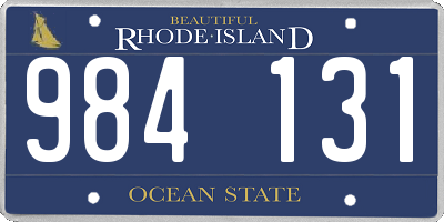 RI license plate 984131