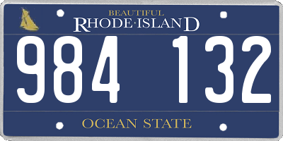 RI license plate 984132