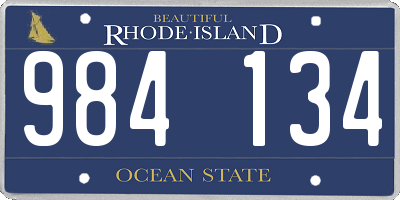 RI license plate 984134