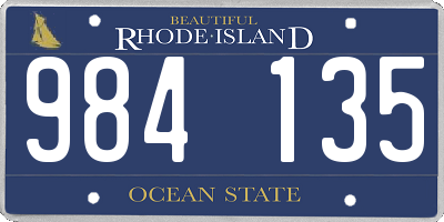 RI license plate 984135