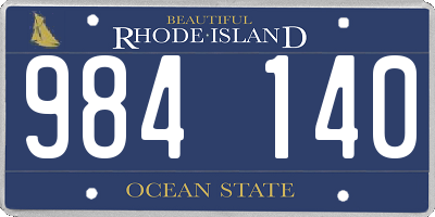 RI license plate 984140