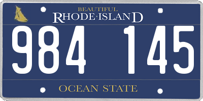 RI license plate 984145