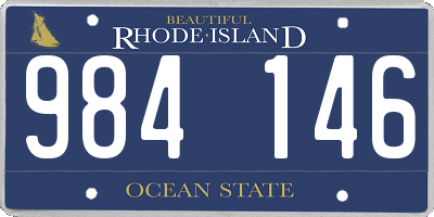 RI license plate 984146
