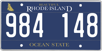 RI license plate 984148