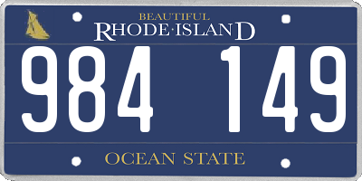 RI license plate 984149