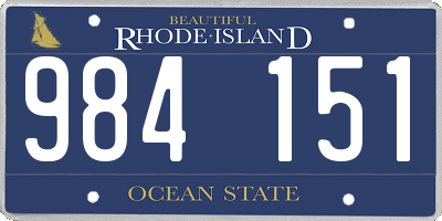 RI license plate 984151