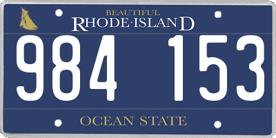 RI license plate 984153