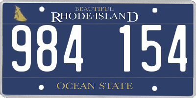 RI license plate 984154