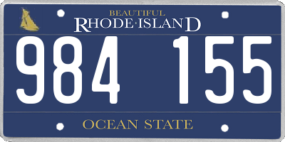 RI license plate 984155