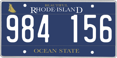 RI license plate 984156