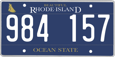 RI license plate 984157