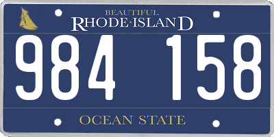RI license plate 984158