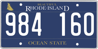 RI license plate 984160