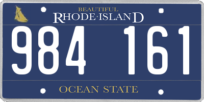 RI license plate 984161
