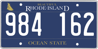 RI license plate 984162