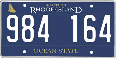 RI license plate 984164