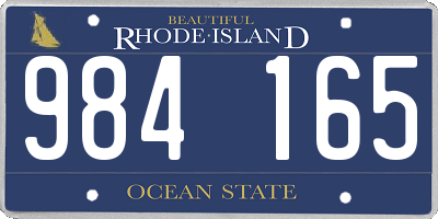 RI license plate 984165