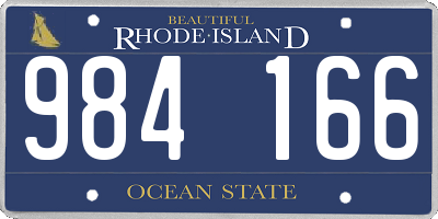 RI license plate 984166