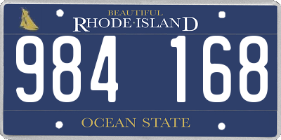 RI license plate 984168