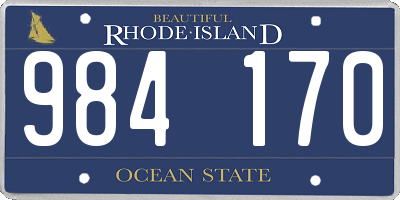 RI license plate 984170