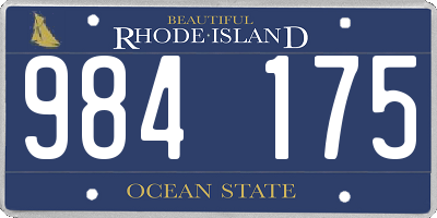 RI license plate 984175