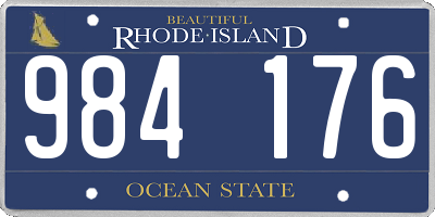 RI license plate 984176