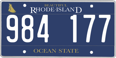 RI license plate 984177