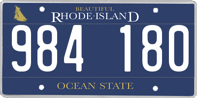 RI license plate 984180