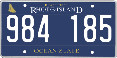 RI license plate 984185