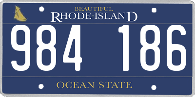 RI license plate 984186