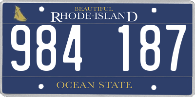 RI license plate 984187