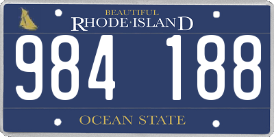 RI license plate 984188