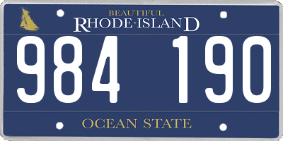 RI license plate 984190