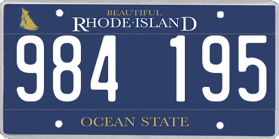 RI license plate 984195