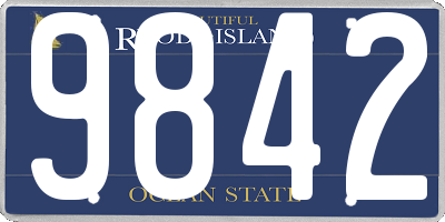 RI license plate 9842