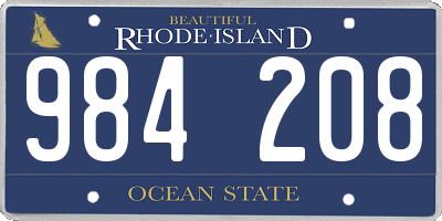RI license plate 984208