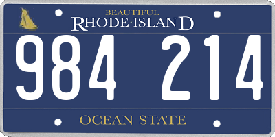 RI license plate 984214