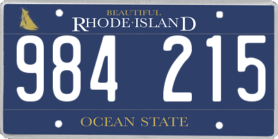 RI license plate 984215