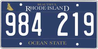 RI license plate 984219