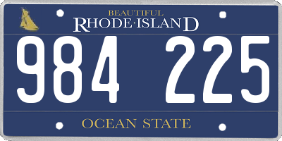 RI license plate 984225