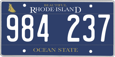 RI license plate 984237