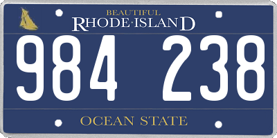 RI license plate 984238