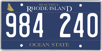 RI license plate 984240