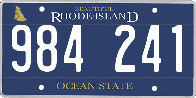 RI license plate 984241