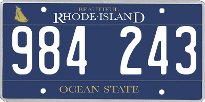 RI license plate 984243